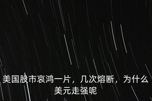 美國股市哀鴻一片，幾次熔斷，為什么美元走強呢