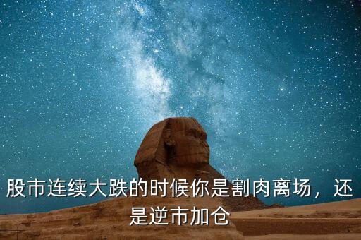 股市連續大跌的時候你是割肉離場，還是逆市加倉