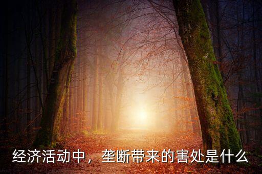 經濟活動中，壟斷帶來的害處是什么