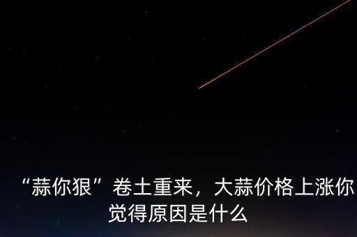 什么大蒜最貴,春節最貴的蔬菜是什么