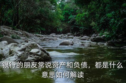銀行的朋友常說資產和負債，都是什么意思如何解讀