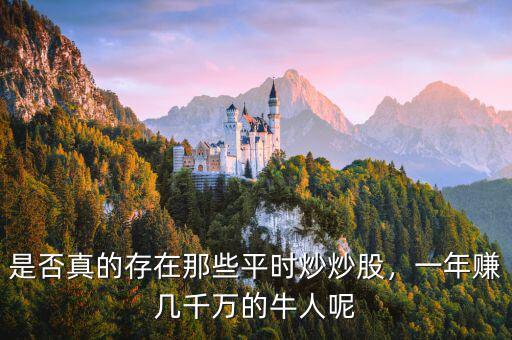 是否真的存在那些平時炒炒股，一年賺幾千萬的牛人呢