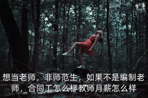 想當老師，非師范生，如果不是編制老師，合同工怎么樣教師月薪怎么樣