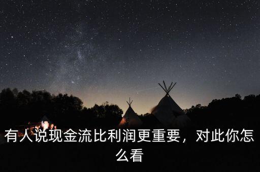 有人說現金流比利潤更重要，對此你怎么看