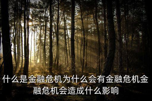 中國為什么沒有發生金融危機,為什么會有金融危機