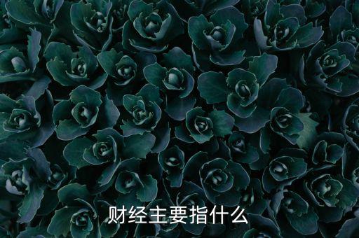 財經主要指什么