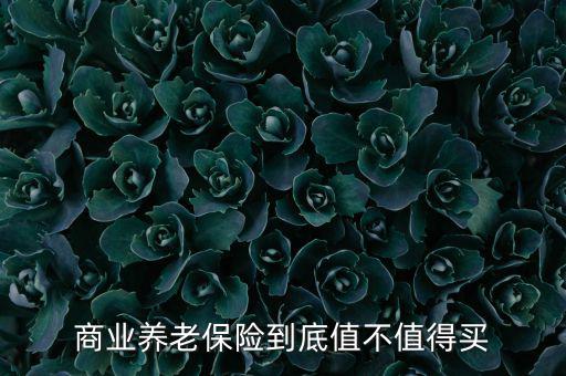 商業養老保險到底值不值得買