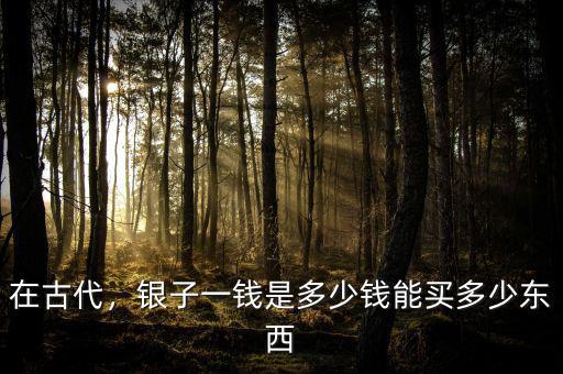 在古代，銀子一錢(qián)是多少錢(qián)能買(mǎi)多少東西