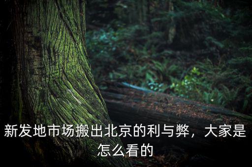 新發地市場搬出北京的利與弊，大家是怎么看的