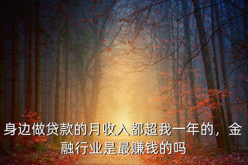 正規的金融行業是靠什么生存,金融行業是最賺錢的嗎
