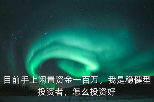 目前手上閑置資金一百萬，我是穩健型投資者，怎么投資好