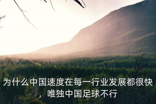 美媒為什么中國發展太快,唯獨中國足球不行