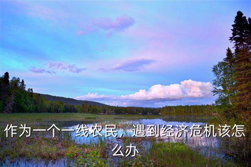 作為一個一線農民，遇到經濟危機該怎么辦