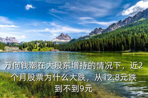 萬向錢潮在大股東增持的情況下，近2個月股票為什么大跌，從12.8元跌到不到9元