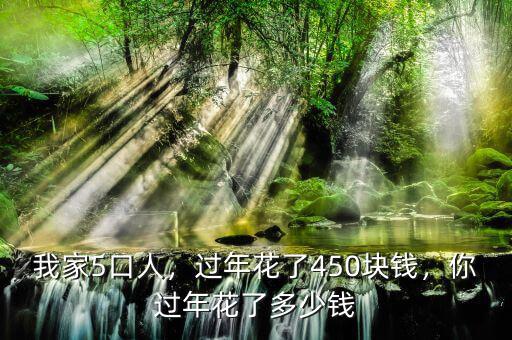 我家5口人，過年花了450塊錢，你過年花了多少錢