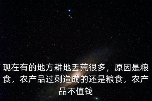 現(xiàn)在有的地方耕地丟荒很多，原因是糧食，農(nóng)產(chǎn)品過剩造成的還是糧食，農(nóng)產(chǎn)品不值錢