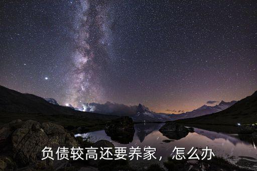 負(fù)債較高還要養(yǎng)家，怎么辦