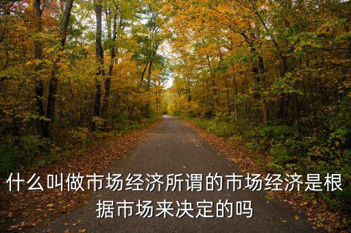 什么叫做市場經濟所謂的市場經濟是根據市場來決定的嗎