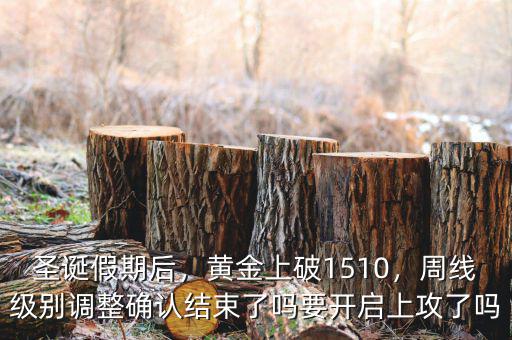 圣誕假期后，黃金上破1510，周線級別調整確認結束了嗎要開啟上攻了嗎