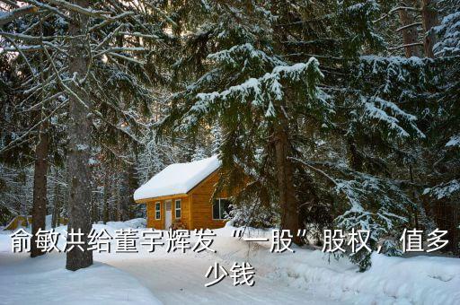 俞敏洪給董宇輝發“一股”股權，值多少錢