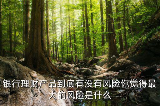 理財產品的風險是什么,銀行理財產品到底有沒有風險