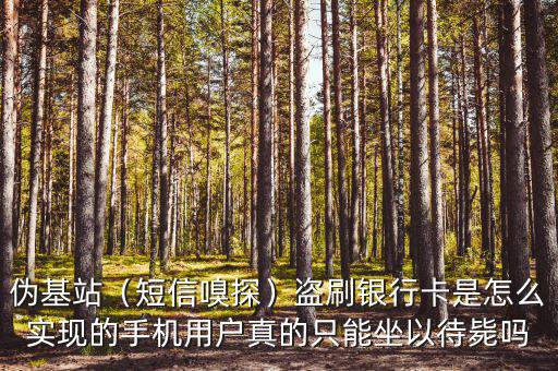 偽基站（短信嗅探）盜刷銀行卡是怎么實現的手機用戶真的只能坐以待斃嗎