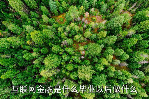 互聯網金融是什么畢業以后做什么