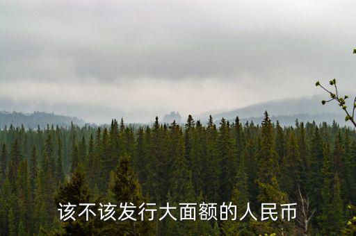 該不該發行大面額的人民幣