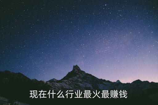 現在什么航業好賺錢,現在什么行業最火最賺錢