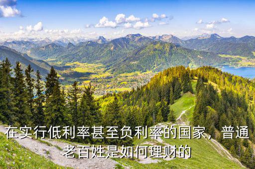 負利率時代怎么理財,負利率環境下大家怎么理財