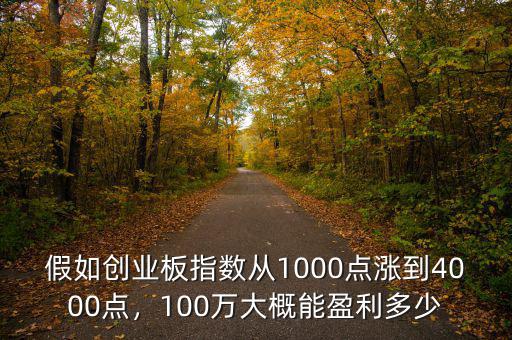 假如創業板指數從1000點漲到4000點，100萬大概能盈利多少