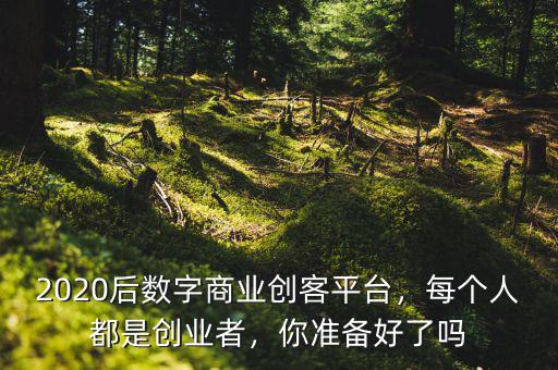 2020后數(shù)字商業(yè)創(chuàng)客平臺(tái)，每個(gè)人都是創(chuàng)業(yè)者，你準(zhǔn)備好了嗎