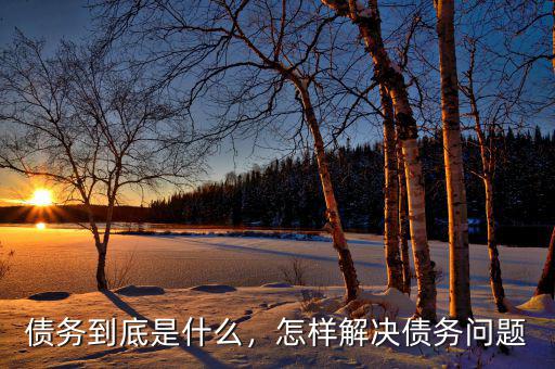 債務到底是什么，怎樣解決債務問題