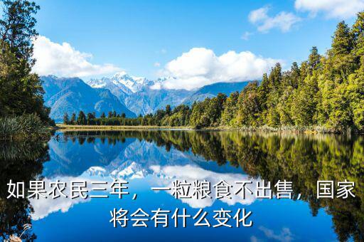 如果農(nóng)民三年，一粒糧食不出售，國(guó)家將會(huì)有什么變化