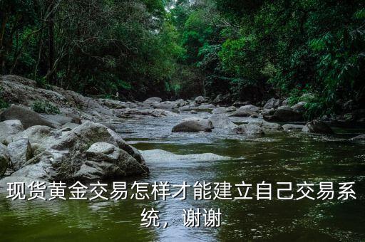 現貨黃金交易怎樣才能建立自己交易系統，謝謝