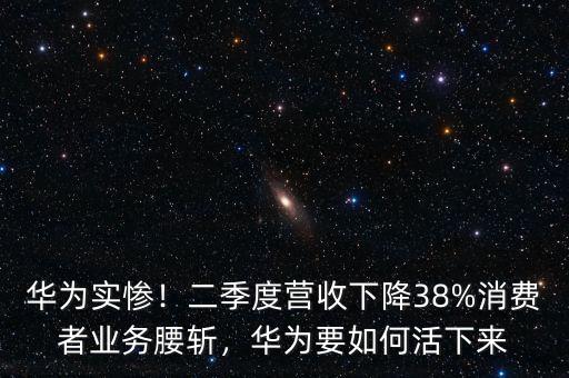 華為實慘！二季度營收下降38%消費者業務腰斬，華為要如何活下來