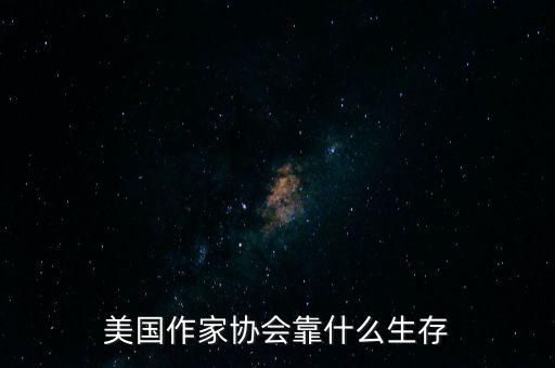 協會靠什么賺錢,美國作家協會靠什么生存