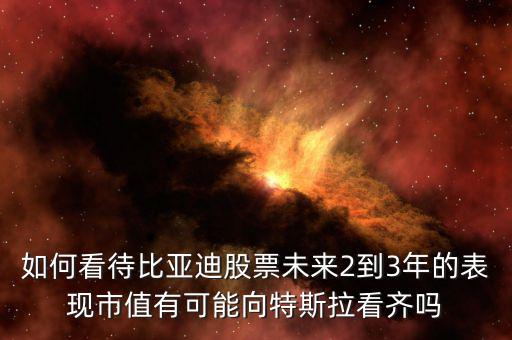 如何看待比亞迪股票未來2到3年的表現市值有可能向特斯拉看齊嗎