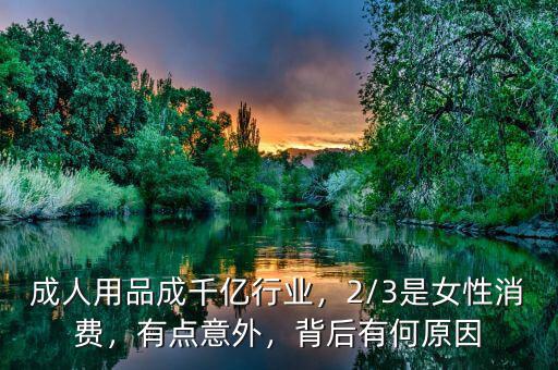 成人用品成千億行業，2/3是女性消費，有點意外，背后有何原因