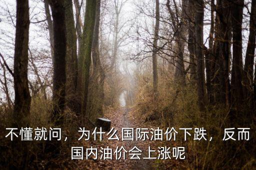 不懂就問，為什么國際油價下跌，反而國內油價會上漲呢