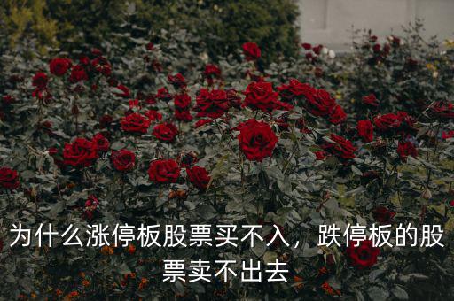 為什么漲停板股票買(mǎi)不入，跌停板的股票賣(mài)不出去