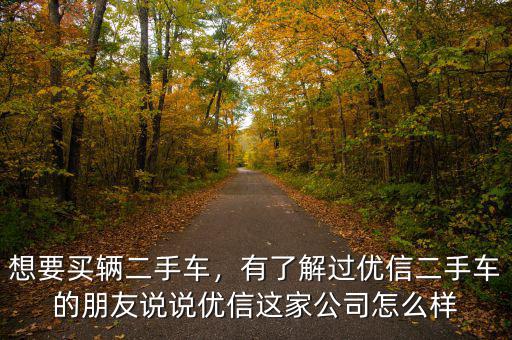 優信二手車利潤怎么來,想要買輛二手車