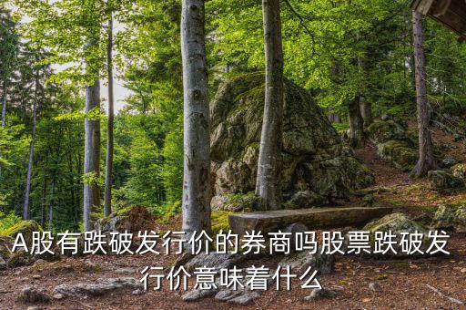 什么是跌破發行價,股票跌破發行價意味著什么