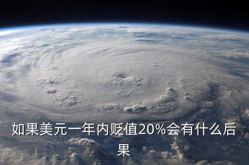 如果美元一年內貶值20%會有什么后果