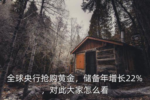 全球央行搶購黃金，儲備年增長22%，對此大家怎么看