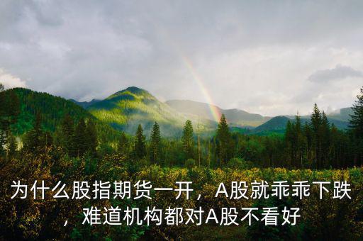 為什么股指期貨一開，A股就乖乖下跌，難道機構都對A股不看好