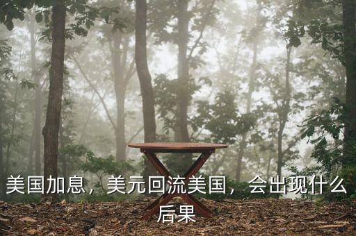 美國加息，美元回流美國，會出現什么后果