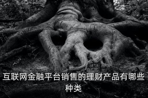 互聯網金融平臺銷售的理財產品有哪些種類