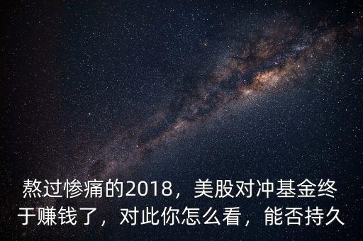 熬過慘痛的2018，美股對沖基金終于賺錢了，對此你怎么看，能否持久