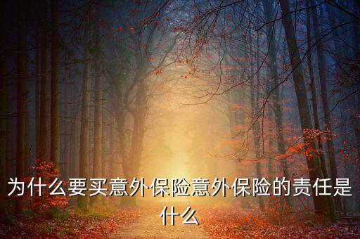 為什么要買(mǎi)意外保險(xiǎn),為什么要買(mǎi)意外保險(xiǎn)